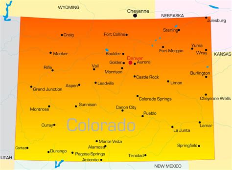 Maps of Colorado cities online. Major cities and towns .